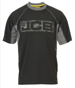 JCB Trentham Heavyweight Mens Black Short Sleeve T-Shirt Work Tee Crew Neck BNWT - Picture 1 of 1