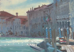 ORIGINAL MICHAEL RICHARDSON OIL Sparkle on the Grand Canal venice italy PAINTING - Picture 1 of 1