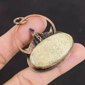Venta de San Valentín Cobre Natural Fósil Coral Moda Chakra Raíz Colgante Joyería - Imagen 1 de 6