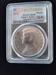 2015 John F. Kennedy Silver Medal PCGS MS68 First Strike Chronicles Set - Picture 1 of 4