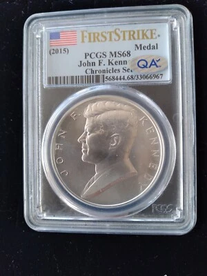 2015 John F. Kennedy Silver Medal PCGS MS68 First Strike Chronicles Set - Image 1 of 4