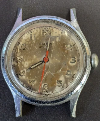 VINTAGE Men's PHENIX 17 Jewel Military? Style Watch for Parts/Repair - Image 1 of 4