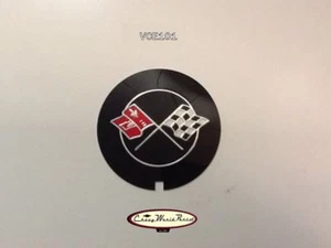 CAMARO CORVETTE VALVE COVER METAL X FLAG EMBLEM DECAL - Picture 1 of 2
