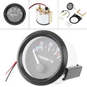 Misuratore Temperatura Acqua Auto Elettrica LED 2" 52MM 40~120°C 12V Universale Bianco - Foto 1 di 12