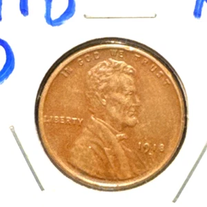 1918-D Lincoln centesimo di grano AU - Foto 1 di 2
