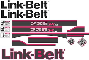 Link-Belt 235X3 Decal Kit - very high quality aftermarket decals - Picture 1 of 4