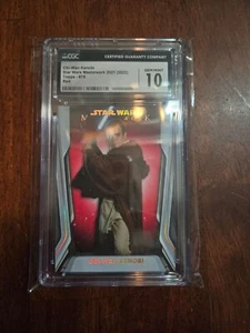 2021 Topps Star Wars Masterwork Red Parallel #75 Obi-Wan Kenobi /25 CGC 10 Grade - Picture 1 of 2