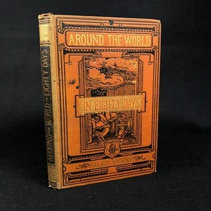 Around The World In Eighty Days ~ Jules Verne ~ 1876 UK Edition Sampson Low - Picture 1 of 18