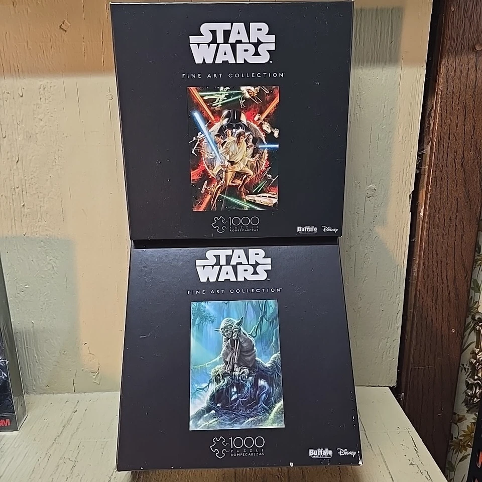Rompecabezas de colección de bellas artes de Bufalo Games Star Wars. Lote de 2 Yoda Luke Obi... Foto 1 de 4