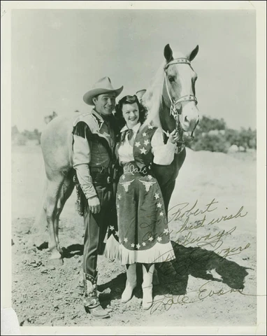 ROY ROGERS - AUTOGRAPHED INSCRIBED PHOTOGRAPH CO-SIGNED BY: DALE EVANS Cover