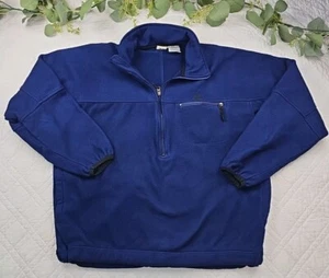 Maglione mezza zip vintage Nike ACG blu pile taglia L F.I.T. Y2K anni 90 - Foto 1 di 10