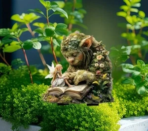 Fairy Garden Accessories - 1 x Enchanted Fairy & Old Elf Stake C (3-5 Days Del - Picture 1 of 7