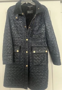 Marc Jacobs Exquisite Women’s Quilted Coat Navy - Size Medium - Preowned - Picture 1 of 10