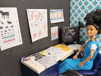 1/6 ESCALA Mini Pediatra OBSTETRA Bebé Recién Nacido Ultrasonidos Papeleo Dr. Foto 1 de 4