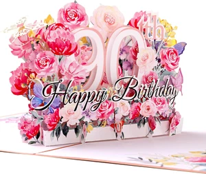 90Th Birthday Pop up Card, Happy 90Th Birthday Card for Her, Women, Wife, 90Th B - Picture 1 of 7