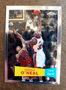 Tarjeta de baloncesto 32 2007-2008 Topps cromada 1957-58 Vatiation Shaquille O'Neal NBA - Imagen 1 de 14