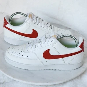 Nike COURT VISION LOW NN Shoes Womens 11 Mens 9.5 White Cinnabar DH3158-104 NEW - Picture 1 of 24