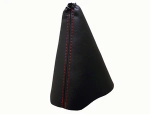CITROEN XSARA (1997-2005) Soufflet Levier De Vitesse 100% Cuir- Couture Rouge - Imagen 1 de 1