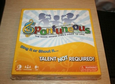Spontuneous The Song Game Sing It or Shout It Talent NÃO é necessário (jogo de tabuleiro) - Imagem 1 de 4