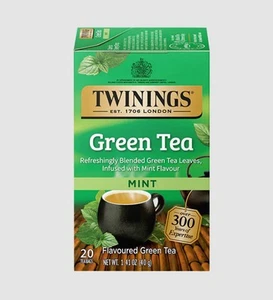 Twinings Green Tea with Mint Tea Bags, 20 Count (Pack of 6) - Picture 1 of 2