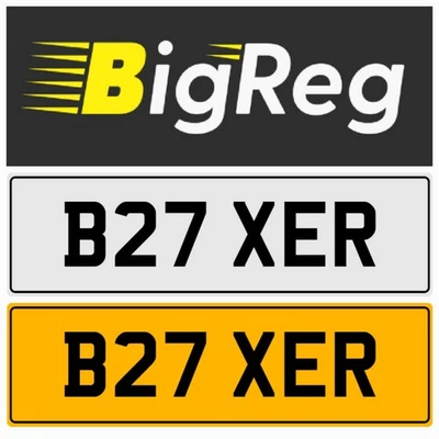 B27 XER BOXER BOX PORSCHE BOXSTER BOXING OLD B REG PREFIX PRIVATE NUMBER PLATE - Image 1 of 4