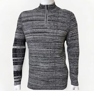 Vince Camuto Sweater Mens size XXL Heather Gray 1/4 Zip Casual Cotton Blend - Picture 1 of 9