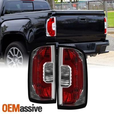 Par de luces traseras rojas cromadas para GMC Canyon 2015-2022 lámpara de freno conductor + pasajero Foto 1 de 4