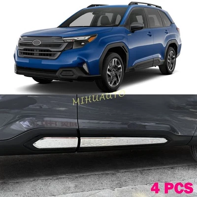 Stainless Steel Door Body Side Molding Cover Trim For 2025-2026 Subaru Forester - Imagem 1 de 4