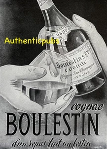 PUBLICITE COGNAC BOULESTIN D'UN REPAS FAIT UN FESTIN DE 1951 FRENCH AD PUB - Picture 1 of 1