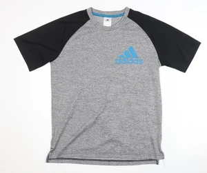 Adidas Men's Grey Sports T-Shirt S Moisture Wicking - Picture 1 of 12