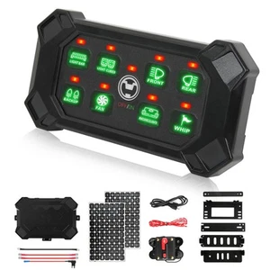 RGB 8 Gang Switch Panel w/Wireless Remote Control Circuit Box Offroad Truck Boat - Picture 1 of 21