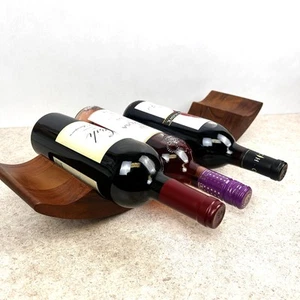 Wooden Countertop Wine Rack, 6 Bottles Wine Holder Stand, Made In India 19” Long - Picture 1 of 20