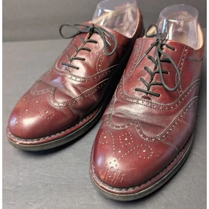 Rockport Kleid Sport Burgunderrot Budapester Oxford-Schuhe HERREN GRÖSSE 8W Leder Vibram-Sohle - Bild 1 von 9