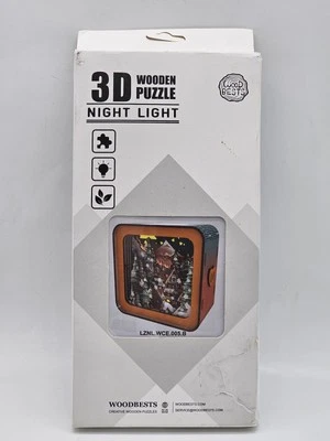 Rompecabezas de madera 3D luz nocturna de Woodbests Nightlight Valley Village Foto 1 de 4