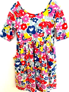 HANNA ANDERSSON print two pocket dress 130 - Picture 1 of 2