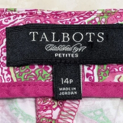 Pantalones cortos Talbots cachemir floral mezcla de algodón Foto 1 de 4