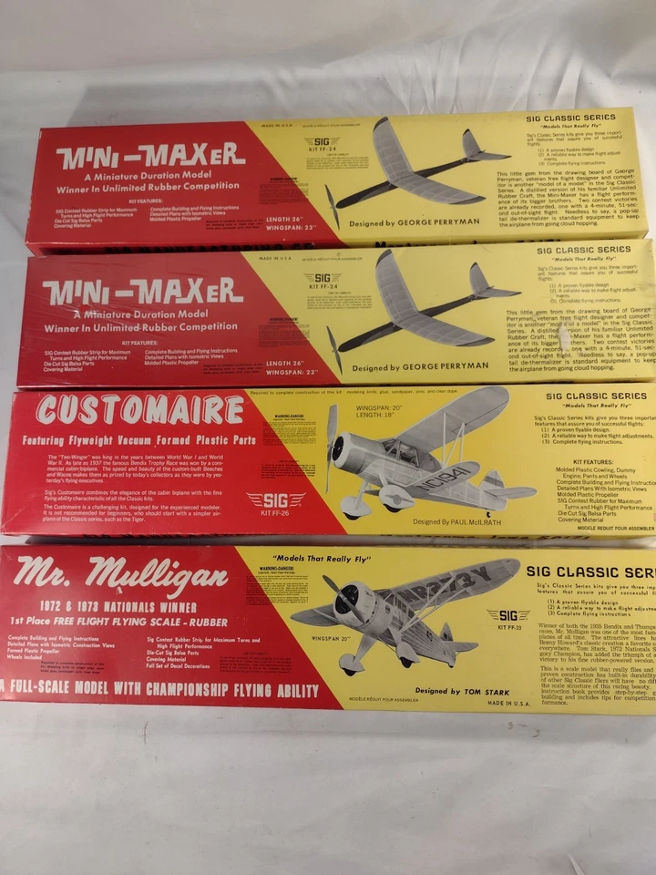 Kits de modelos de aviões movidos a borracha Four Sig Manufacturing - Imagem 1 de 1