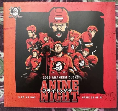 Póster Terry ANIME GAMEDAY PROGRAM Anaheim Ducks 26/03/25 VS. Boston Foto 1 de 4