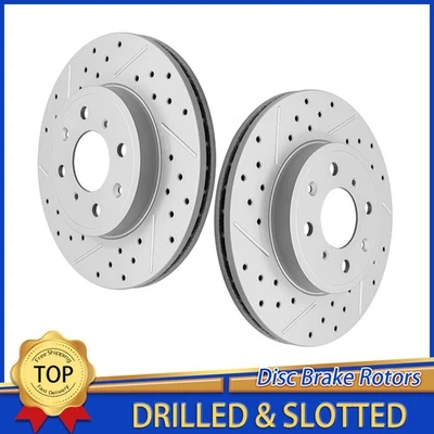Rotores de freno de disco delanteros perforados y ranurados de 262 mm para Honda Fit 2014-2020 Foto 1 de 4