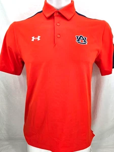 NEW Auburn Tigers Orange Under Armour Button SS Golf Polo Shirt Men's 2XL - Picture 1 of 9