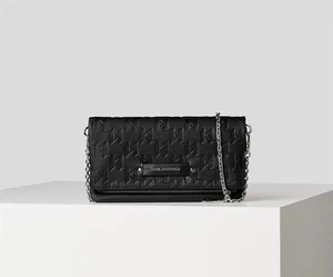 KARL LAGERFELD 226W3213 Mujer Cojín Estampado Cartera EN Negro - Imagen 1 de 8