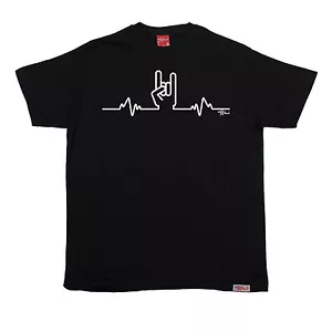 T-SHIRT Rock Heartbeat Pulse Metal Mano Fascia Moda Pesante Compleanno Moda Regalo - Foto 1 di 27