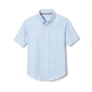 French Toast Boys' Little Short Sleeve Oxford Dress Shirt, Light Blue, 6 - Picture 1 of 8