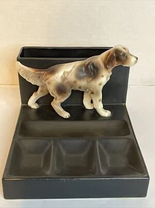Bandeja tocador tocador inglés Setter perro MCM 1950s look Japón porcelana vintage - Imagen 1 de 11