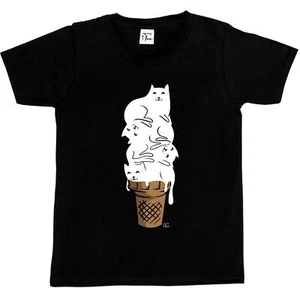 1Tee Kinder Jungen Katze Eis T-Shirt - Bild 1 von 15