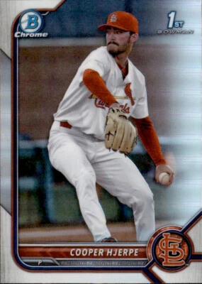 2022 BOWMAN DRAFT CHROME 1ST REFRACTOR ST.LOUIS CARDINALS COOPER HJERPE #BDC-95 - Image 1 of 2