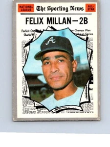BASEBALL CARD TOPPS 1970 ATLANTA BRAVES FELIX MILLAN SPORTING NEWS ALLSTAR #0191 - Picture 1 of 2
