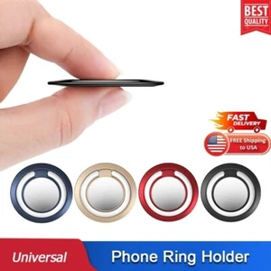 Finger Ring Holder Stand 360° Rotatable Universal Mobile Phone Back Sticker - Photo 1 sur 19