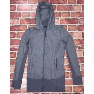 Gebrauchte Lululemon Daily Practice Kapuzenjacke grau beheizt Schiefer Größe 6 - Bild 1 von 7