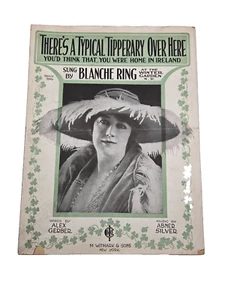 1920 There's a Typical Tipperary Over Here Vintage Sheet Music Blanche Ring - Picture 1 of 8
